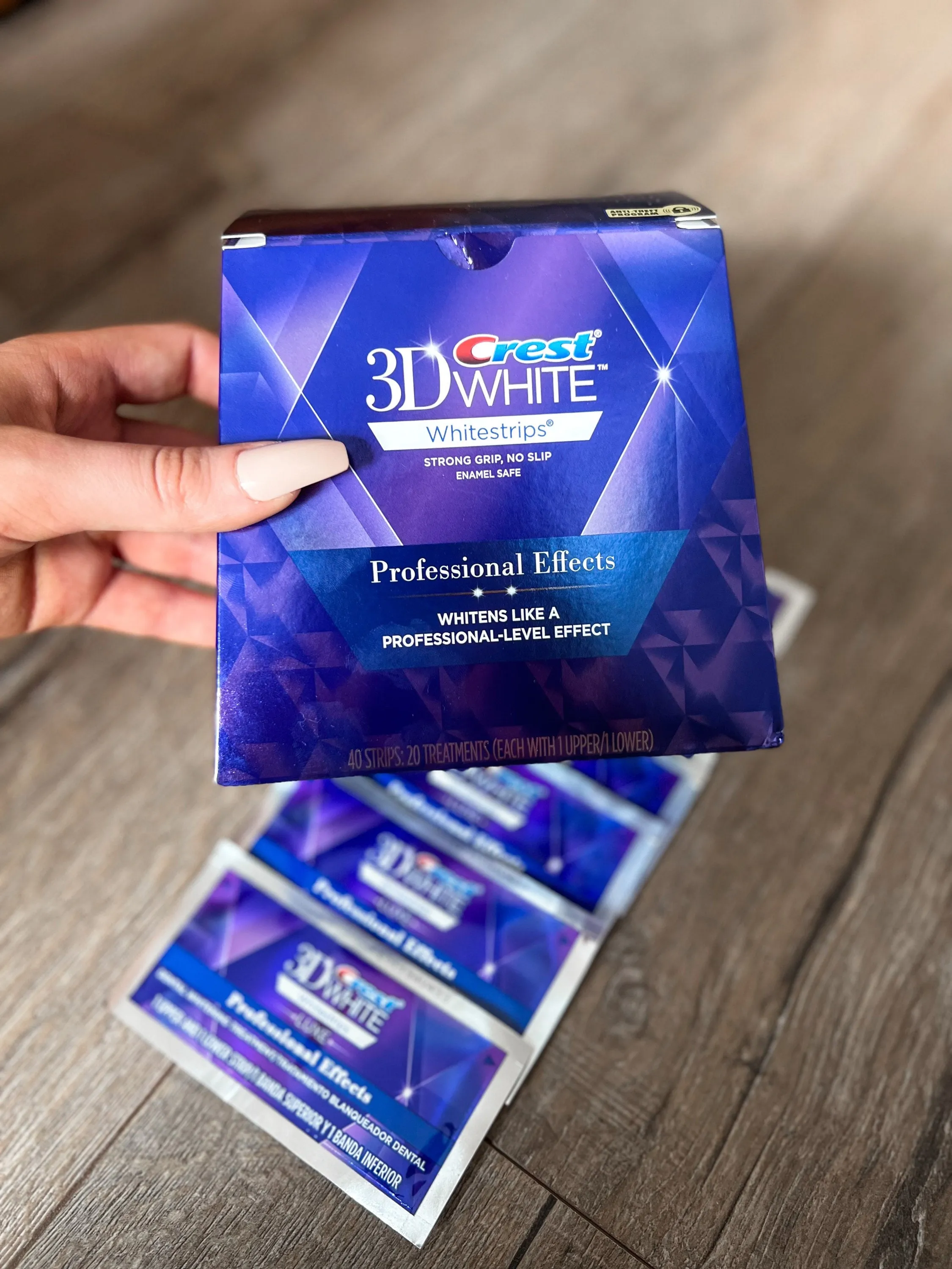 34392 crest whitening strips social media