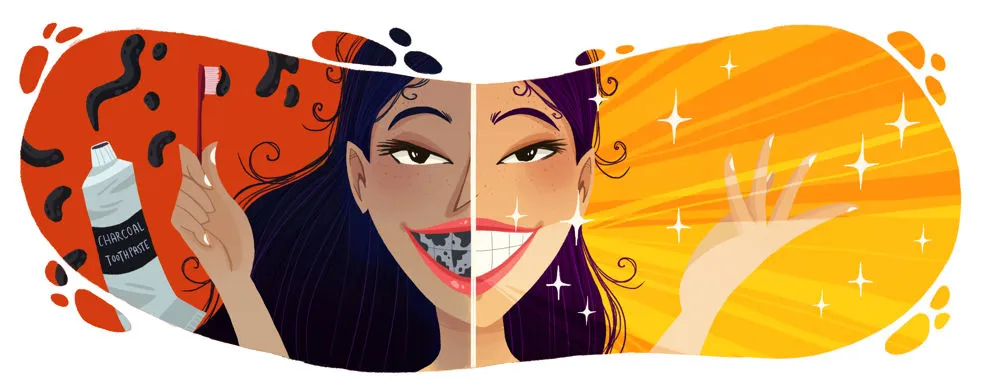 34628 charcoal teeth whitening before after